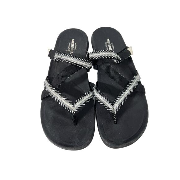 Merrell Women’s Performance District Mendi Strappy Thong Sandals Black Size 9 - Picture 1 of 8
